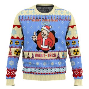 Fallout Merry Christmas From Vault-Tech Best Holiday Christmas Ugly Sweater Gifts For Family