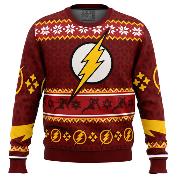 Fast Christmas The Flash DC Comics Gifts For Family Holiday Christmas Ugly Sweater