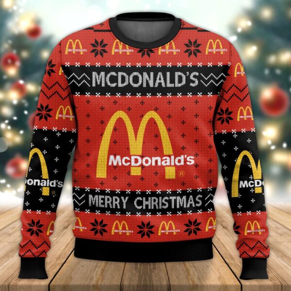 Fast Food McDonald’s Best Holiday Christmas Ugly Sweater Gifts For Family