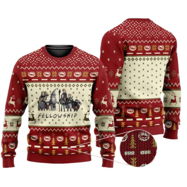 Fellowship Lord Of The Rings Best Holiday Christmas Ugly Sweater Gifts For Family