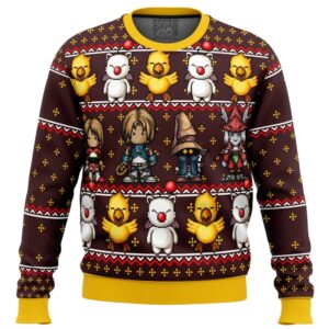 Final Fantasy Classic 8bit Gifts For Family Holiday Christmas Ugly Sweater