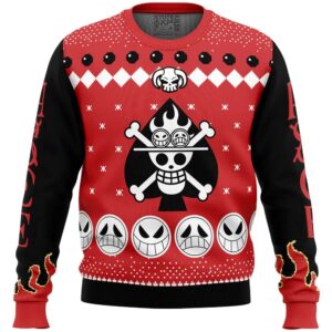 Fire Fist Ace Portgas D Ace OP Pirates Gifts For Family Holiday Christmas Ugly Sweater