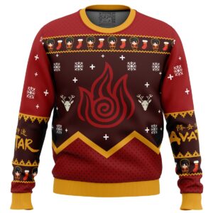 Firebenders Fire Nation Avatar Gifts For Family Holiday Christmas Ugly Sweater