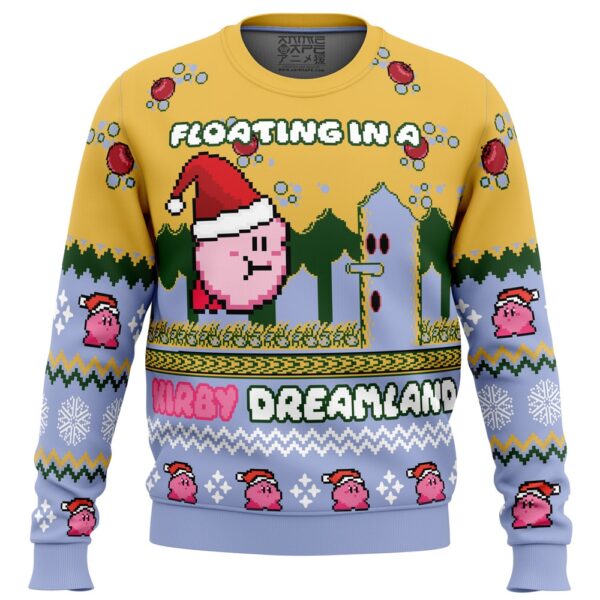 Floating in a Kirby Dreamland Gifts For Family Holiday Christmas Ugly Sweater