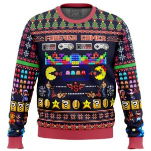 Forever Gamer Gifts For Family Holiday Christmas Ugly Sweater