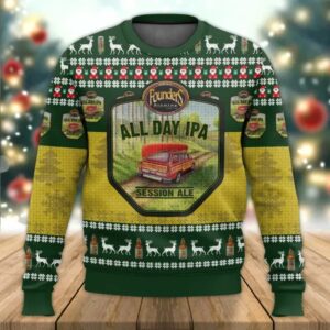 Founders All Day IPA 3D Gifts For Family Holiday Christmas Ugly Sweater Christmas Gift