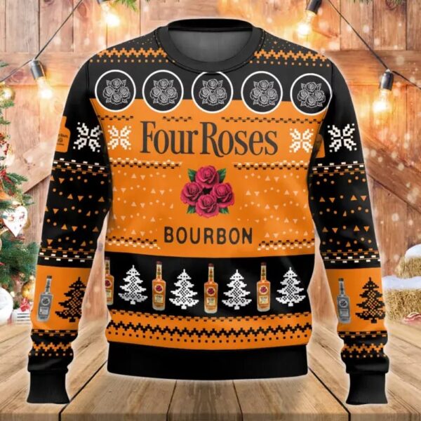 Four Roses Bourbon Gifts For Family Holiday Christmas Ugly Sweater