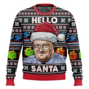 Frank Reynolds Hello Santa Christmas Best Holiday Christmas Ugly Sweater Gifts For Family