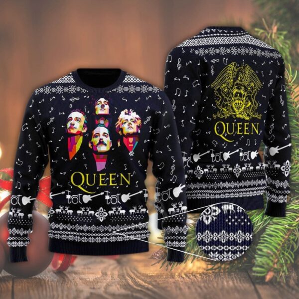 Freddie Mercury Gifts For Family Holiday Christmas Ugly Sweater