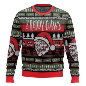 Freddy Claws A Nightmare on Elm Street Best Holiday Christmas Ugly Sweater Gifts For Family Best Holiday Christmas Ugly Sweater Gifts For Family