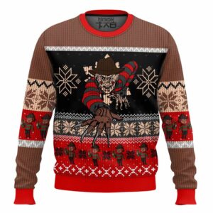 Freddy Krueger Best Holiday Christmas Ugly Sweater Gifts For Family