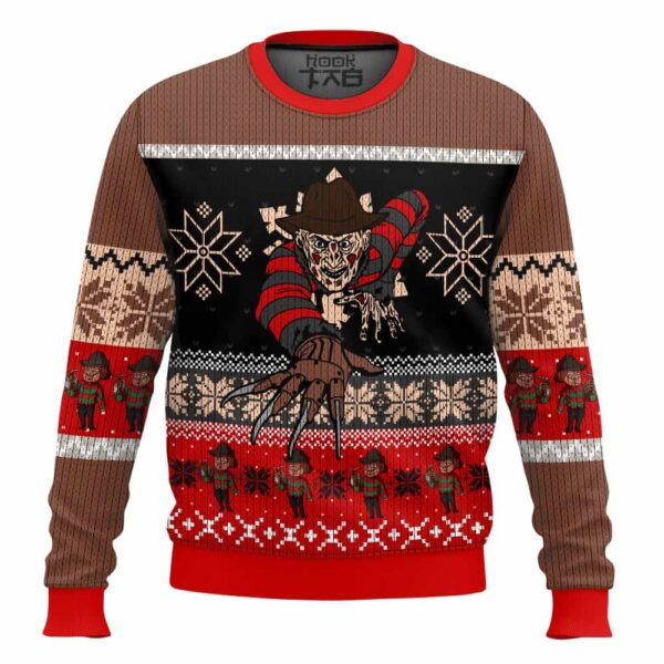 Freddy Krueger Best Holiday Christmas Ugly Sweater Gifts For Family