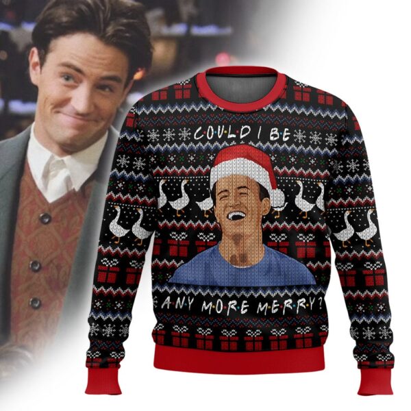 Friends Chandler Bing In Memories Of Matthew Perry Best Holiday Christmas Ugly Sweater Gifts For Family