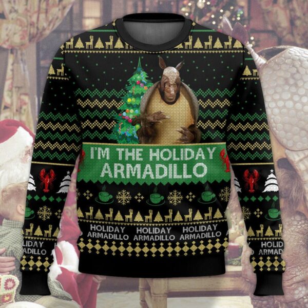 Friends I’m The Holiday Armadillo Ross Gifts For Family Holiday Christmas Ugly Sweater