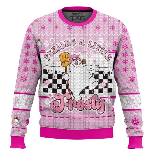 Frosty the Snowman Feeling a Little Frosty Best Holiday Christmas Ugly Sweater Gifts For Family