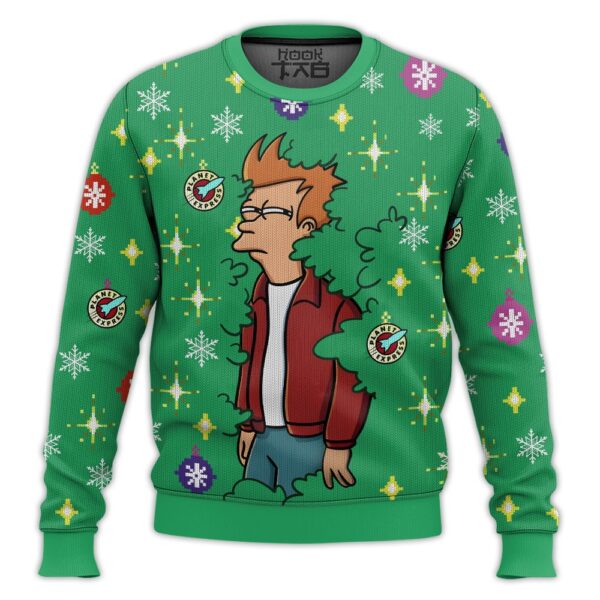 Futurama Billy West Emerging From the Bush Meme Christmas Best Holiday Christmas Ugly Sweater Gifts For Family