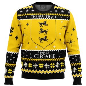 Game of Thrones House Clegane Gifts For Family Holiday Christmas Ugly Sweater