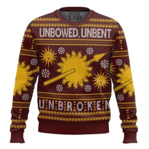 Game of Thrones Unbowed Unwrapped Unbroken Christmas Best Holiday Christmas Ugly Sweater Gifts For Family