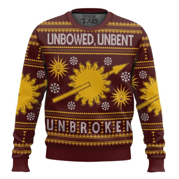 Game of Thrones Unbowed Unwrapped Unbroken Christmas Best Holiday Christmas Ugly Sweater Gifts For Family