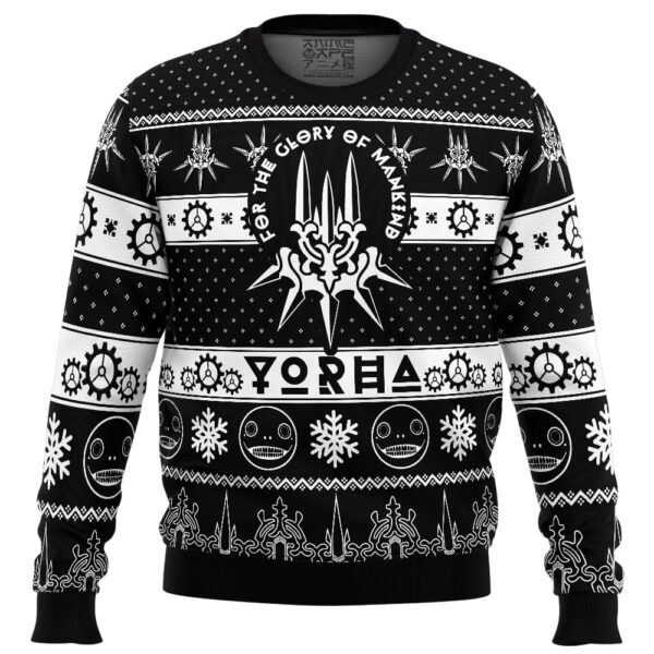 Game of Yorha Nier Automata Gifts For Family Holiday Christmas Ugly Sweater