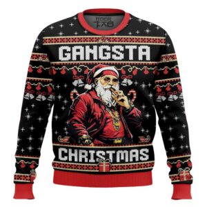 Gangsta Christmas Funny Christmas Best Holiday Christmas Ugly Sweater Gifts For Family