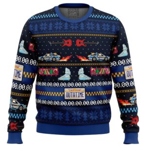 Get Back in Time For Christmas Back to the Future Gifts For Family Holiday Christmas Ugly Sweater