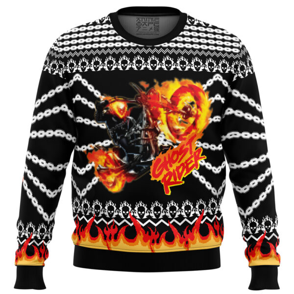 Ghost Rider Gifts For Family Holiday Christmas Ugly Sweater