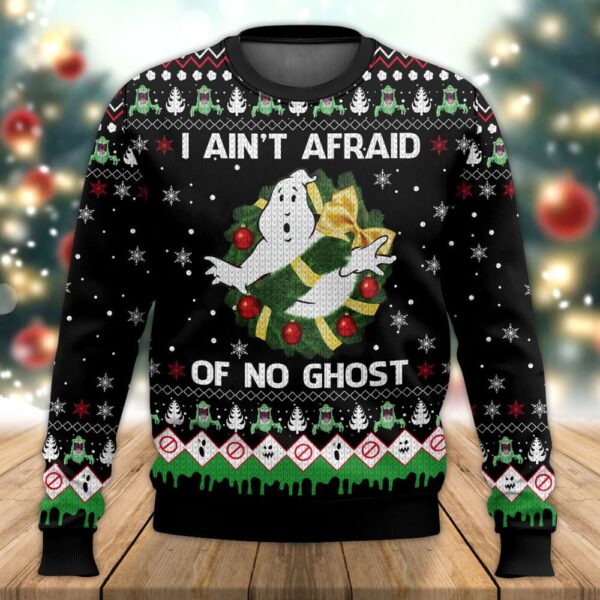 Ghostbusters I Ain?t Afraid Of No Ghost Gifts For Family Holiday Christmas Ugly Sweater