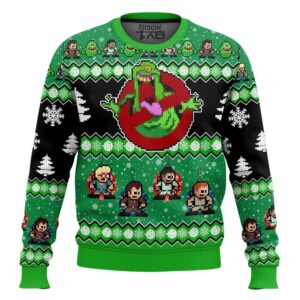 Ghostbusters Slimer Best Holiday Christmas Ugly Sweater Gifts For Family Best Holiday Christmas Ugly Sweater Gifts For Family