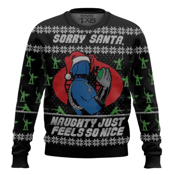 Glueo Cobra Commander Sorry Santa, Christmas Best Holiday Christmas Ugly Sweater Gifts For Family