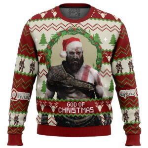 God of Christmas God of War Gifts For Family Holiday Christmas Ugly Sweater