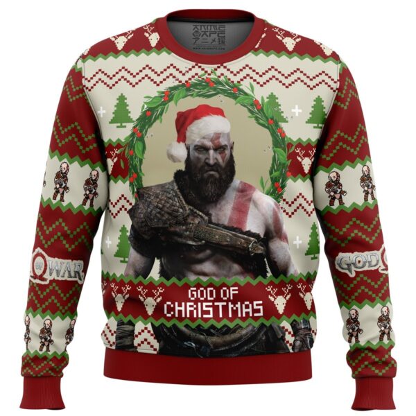 God of Christmas God of War Gifts For Family Holiday Christmas Ugly Sweater