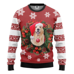 Golden Retriever Dog Custom Gifts For Family Holiday Christmas Ugly Sweater