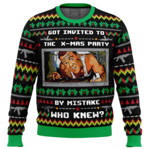 Got Invited to a Christmas Party Die Hard Gifts For Family Holiday Christmas Ugly Sweater