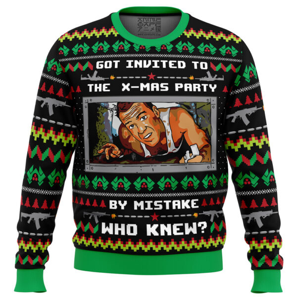 Got Invited to a Christmas Party Die Hard Gifts For Family Holiday Christmas Ugly Sweater