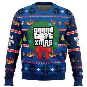 Grand Theft Xmas GTA Grand Theft Auto Gifts For Family Holiday Christmas Ugly Sweater