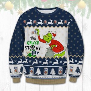 Grinch Stole My Miller Lite Best Holiday Christmas Ugly Sweater Gifts For Family