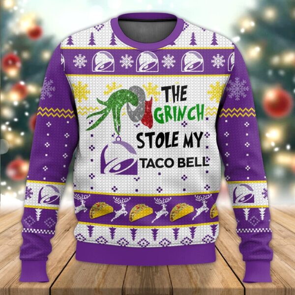 Grinch Stole Taco Bell Christmas Best Holiday Christmas Ugly Sweater Gifts For Family