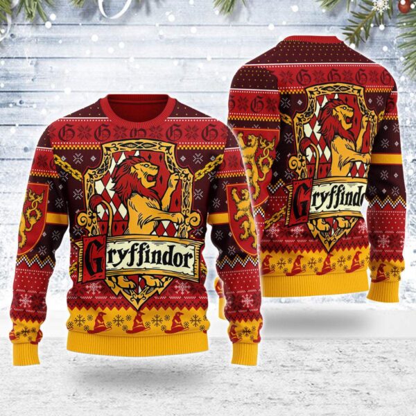 Gryffindor Best Gifts For Family For Holiday Christmas Ugly Sweater