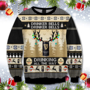 Guinness Drinker Bells Best Holiday Christmas Ugly Sweater Gifts For Family