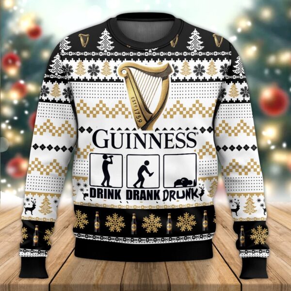 Guinness Drunk Best Holiday Christmas Ugly Sweater Gifts For Family