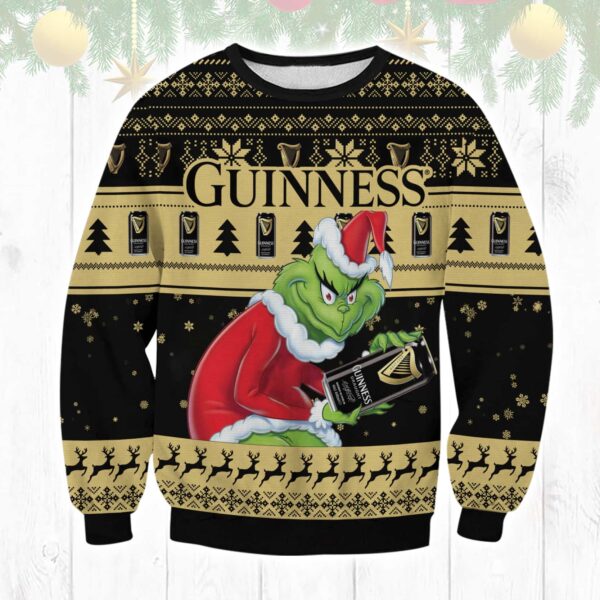 Guinness Grinch Best Holiday Christmas Ugly Sweater Gifts For Family