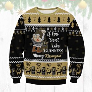 Guinness Merry Kissmyass Best Holiday Christmas Ugly Sweater Gifts For Family