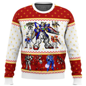 Gundam Wing Sprites Gifts For Family Holiday Christmas Ugly Sweater