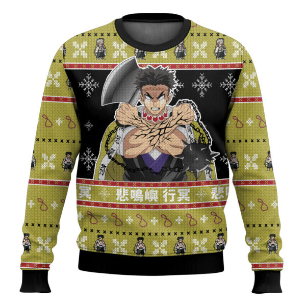 Gyomei Demon Slayer Gifts For Family Holiday Christmas Ugly Sweater