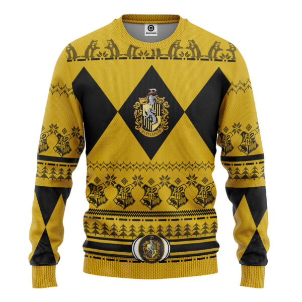 Harry Potter Hufflepuff House Custom Gifts For Family Holiday Christmas Ugly Sweater