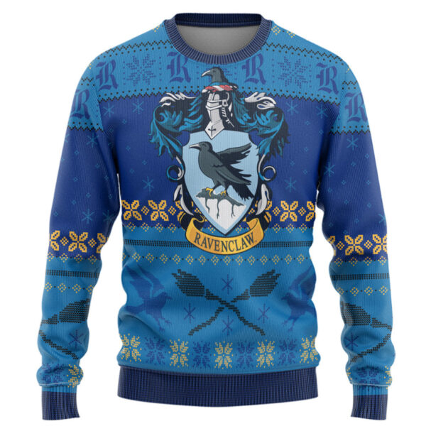 Harry Potter Ravenclaw Ugly Christmas Ver 2 Custom Best Holiday Christmas Ugly Sweater Gifts For Family