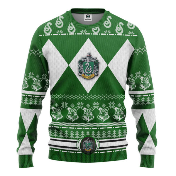 Harry Potter Slytherin House Custom Gifts For Family Holiday Christmas Ugly Sweater