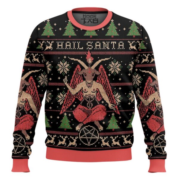 Hail Santa Satan Claus Best Holiday Christmas Ugly Sweater Gifts For Family