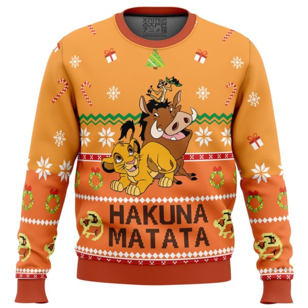 Hakuna Matata Gifts For Family Holiday Christmas Ugly Sweater